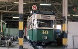 ex Leipziger Pullman_Wagen als HTw 30, Betriebshof 1997
