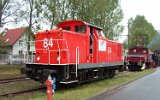 Lok 84 der MEG Mitteldeutsvhe Eisenbahn (Hegermühle Güterstrecke 2005)