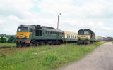 PKP ST44-717 und -2029 im Einsatz in Jankowo am 16.06.1999 am TP Drawsko Pomorskie fr den Rcktransport des 2.Royal Regiment of Fusilires der Rheinarmee nach Deutschland.