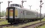 Baureihe MA,  dieselhydraulischer Schnelltriebwagen, von der Dänischen Staatsbahnen (DSB) für die LKR Lubuska Kolej Regionalna, Wolsztyn 09. Mai 1993