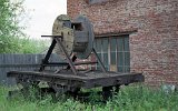 Traurige Reste der stillgelegten Strassenbahn von Karpinsk am 21.06.1995