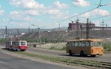 Magnitogorsk: ber die Ural-Brcke Fhrt diese Bahn am 16.06. 1995 von Europa nach Asien.