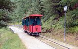 Zur Erinnerung an das Riffelalptram fhrt seit 2001 diese Akkubahn (31.08.2012)