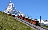 Blick auf das Matterhorn - zwischen Riffelalp und Riffelboden am 16.07.2016.