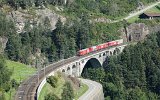 Ein SBB-Rettungszug auf der mittleren Meienreussbrcke am 24.09.2016 : 16094Wassen