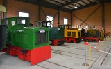 Auf dem Gelnde der Ziegelei Schumacher beherbergt ein ausgebauter Schopf eine Sammlung von Feldbahnlokomotiven vom Feinsten! Krbligen am 24.04.2016