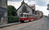 Hanychovská, temporäres Gleis in Seitenlage 1997