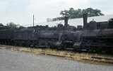 Loksammlung für ein Eisenbahnmuseum am Keleti pályaudvar 1974