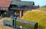Heeresfeldbahn-Ambulanzwagen, provisorisch auf O&K-Fahrgestellen.